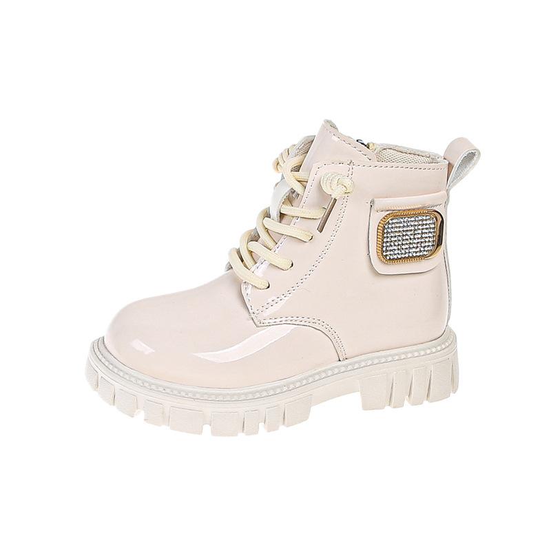 

Девочки осень и зима новые модные британский стиль детские кожаные сапоги девочки одинарные туфли для детей среднего и старшего возраста короткие сапоги прилив 21