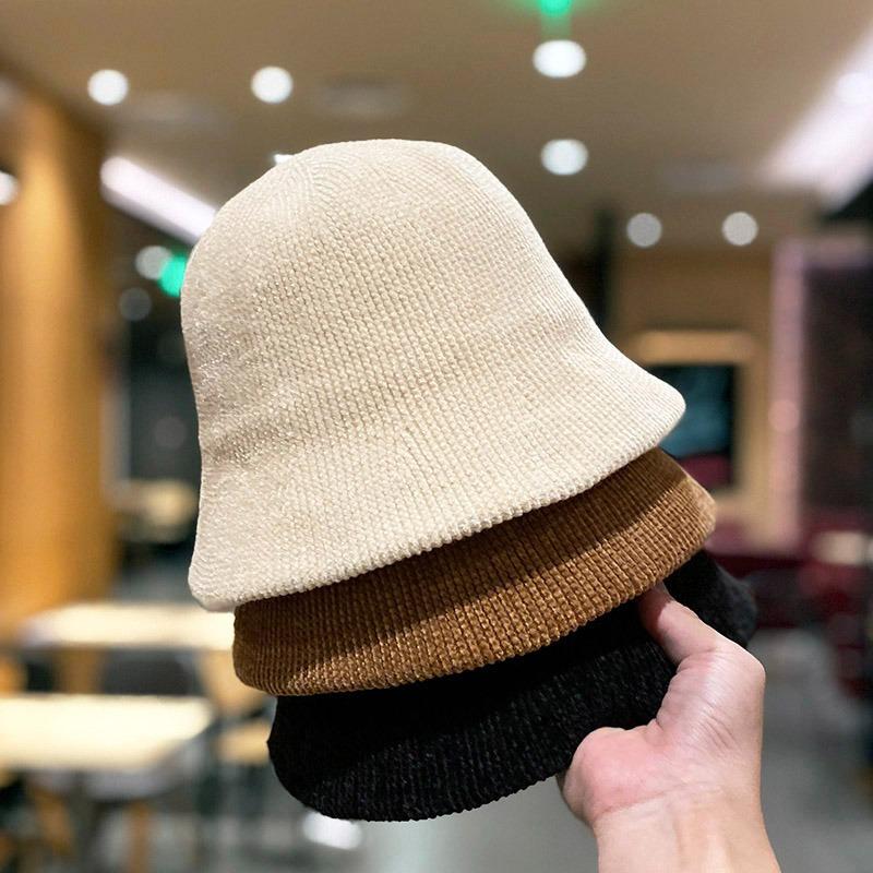 Bucket hat bucket hat big head circumference autumn and winter hat women's new basin hat