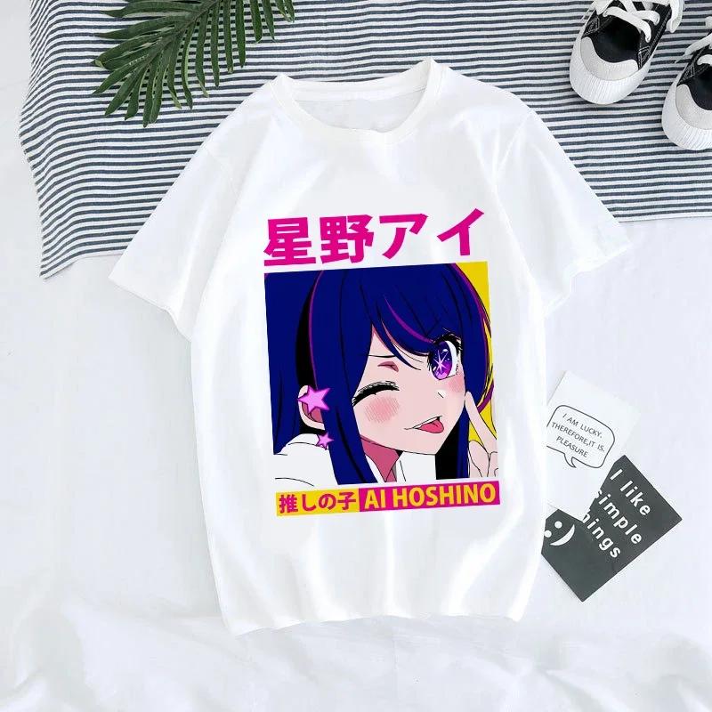 Fashion Women T-shirt Manga Anime Oshi No Ko Harajuku Ullzang T Shirt Female Ai Ruby Akane Aquamarine Hoshino Clothes Tops