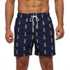 Herreshorts Casual Classic Fit Sommerstrandshorts med snøring med elastisk midje og lommer