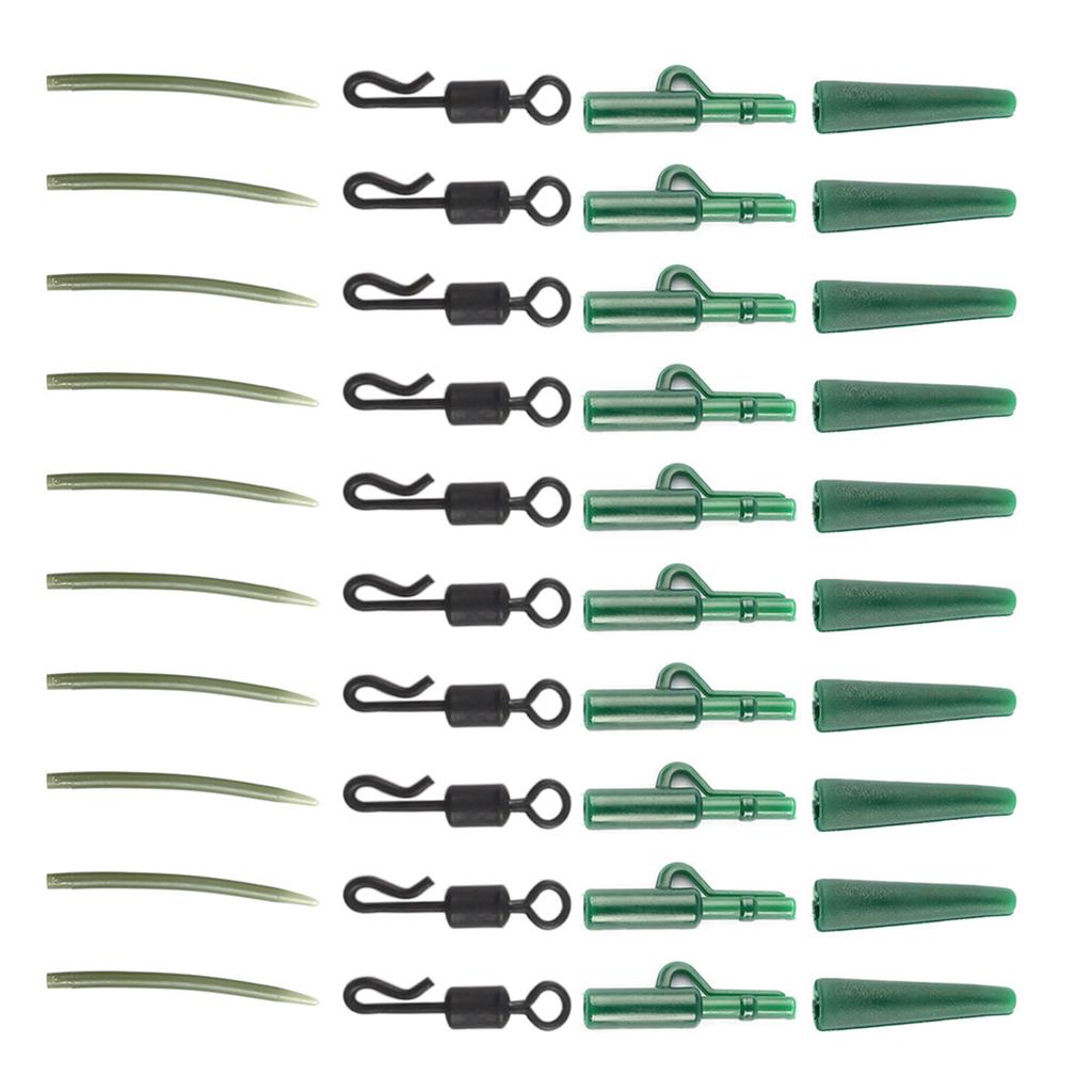 Fishing Gear Accessories Fishing Tackle Leads Clip Fast Change Swivels Anti Entanglement Sleeves for Rigs 40pcs