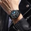 SVJ Men's Double Wheel Hub Watch with 3D Hollow Design and Brake Caliper Style