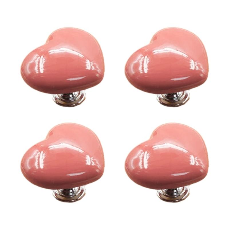 4PCS Toilet Press Button Heart Shaped Press Tank Push Buttons Creative Bathroom Accessory
