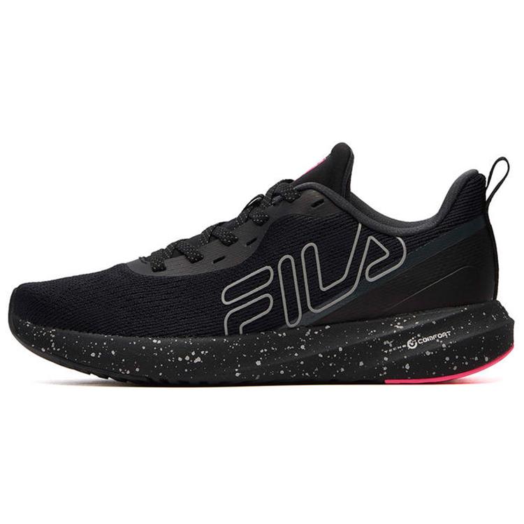 FILA Athletics Comfortable Fabric Cushioning Abrasion Resistant Breathable Low top Running Shoes Women s Black Silver A12W112205FBS 35.5