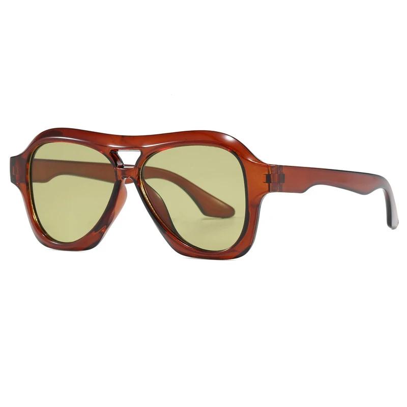 Retro Double Beam Eyeglasses Women Brand Designer Glasses New Ins Fashion Personalized Gradient Eyewear Men UV400 Sunglasses