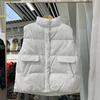 Down Vest Stand-up Collar Loose White Duck Down Down Vest Short Fashion Small Down Vest Women's Winter