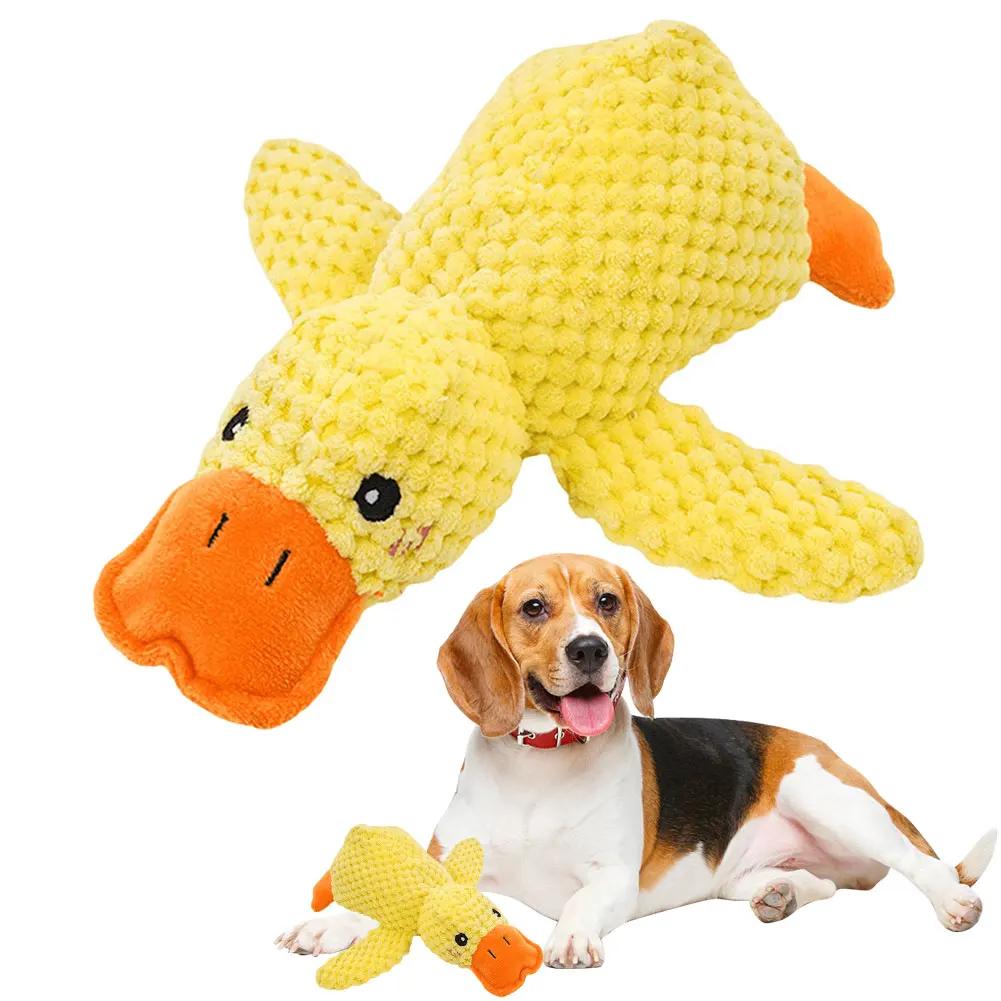 Pets Dog Calming Duck Pet Plush Toy with Quacking Sound Calming Duck Dog Toy Stuffed Duck Toys Chew Toy for Indoor Cat/Dog Toys