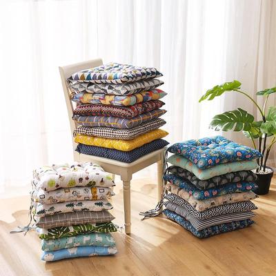Comfortable Cotton-Linen Office Chair Cushion with Straps