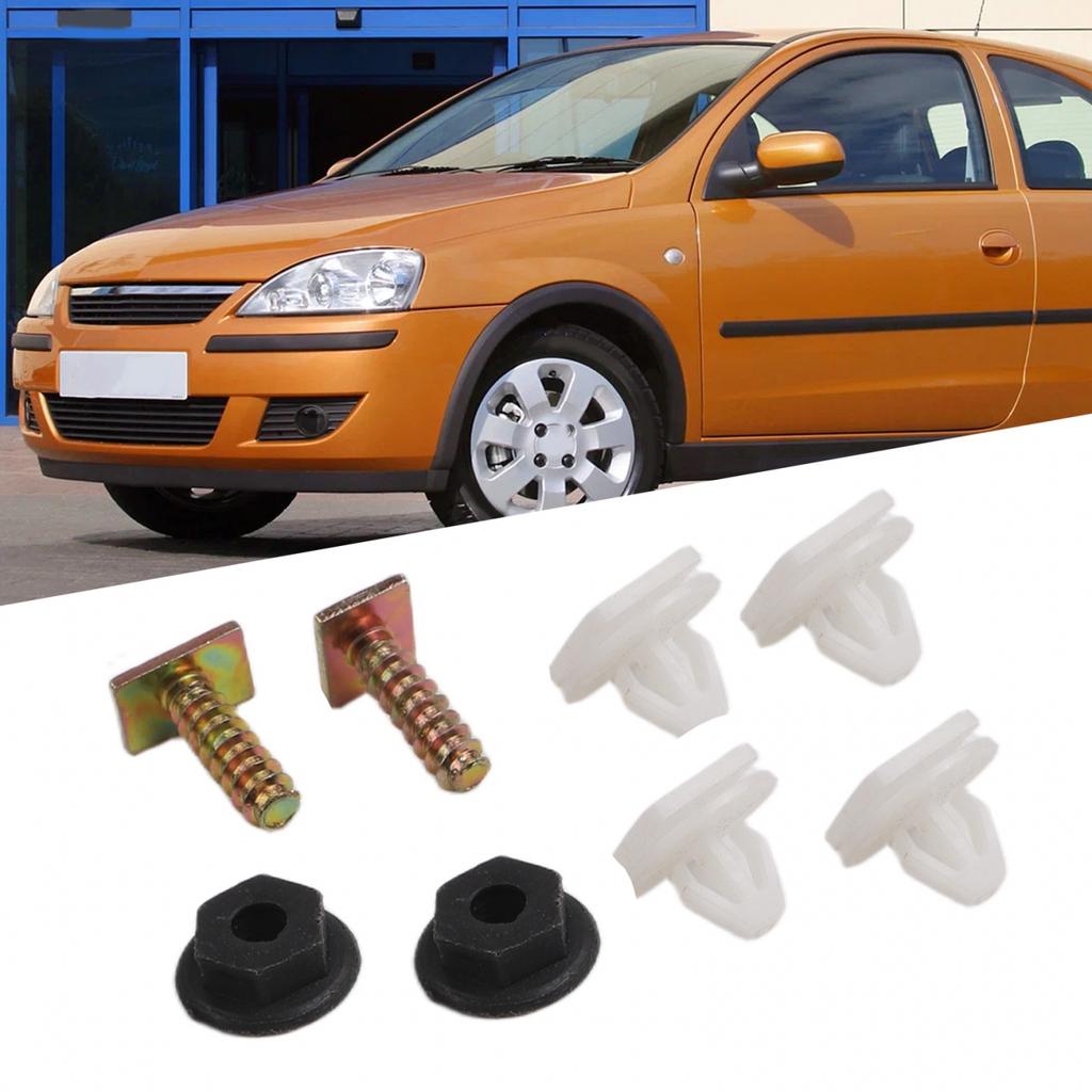 Front Trim Fastener Clips Metal Plastic Screw White