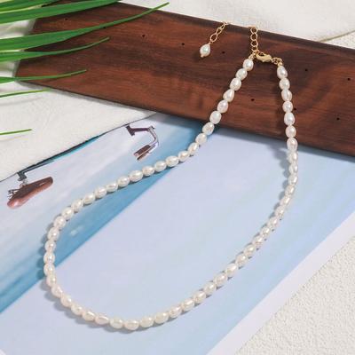 Light Luxury Imitation Pearl Chain Choker Necklace for Women Collar Goth Necklaces Jewellery Party Girl New Commuting Choker