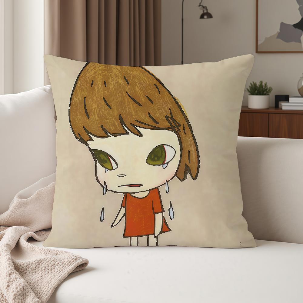 Art YYoshitomo Nara Pillow Case Suitable For Bedrooms Living Rooms Cars Home Decoration