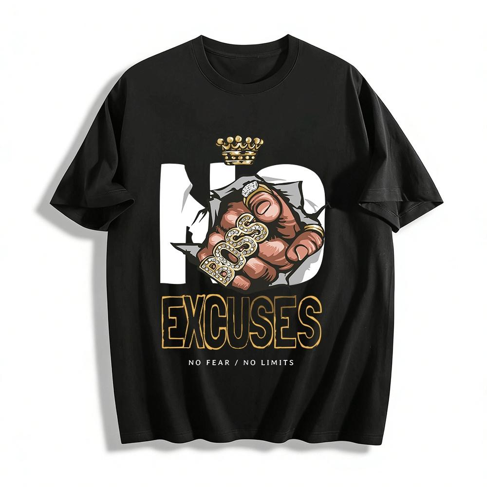 

Boss Fist Break Through Print Streetwear Trendy Top Pure cotton T-shirt XXS