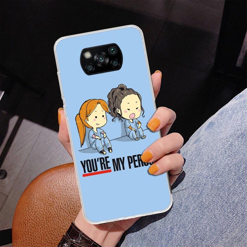 

Greys Anatomy Person Phnoe Case for Xiaomi Poco X5 X6 X7 Pro X4 Gt F7 Ultra M8 M7 Redmi 15C 15 13C 13 12C 12 Unique Cover Coque Redmi 15 5G