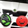 HIAQ2 for Skoda 80/90mm ABS Car Front Grille Trunk Logo Stickers Kodiaq Fabia Rapid 3 Karoq Superb VRS Octavia 2 3 A5 2025 Accessories