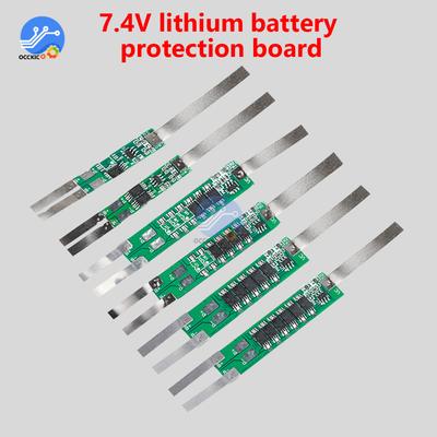 BMS 2S 7.4V Protection Board 2A 3A 4.5A 6A 7.5A 9A For 18650 Lithium Battery Protective Plate 1-6MOS With Nickel Strip