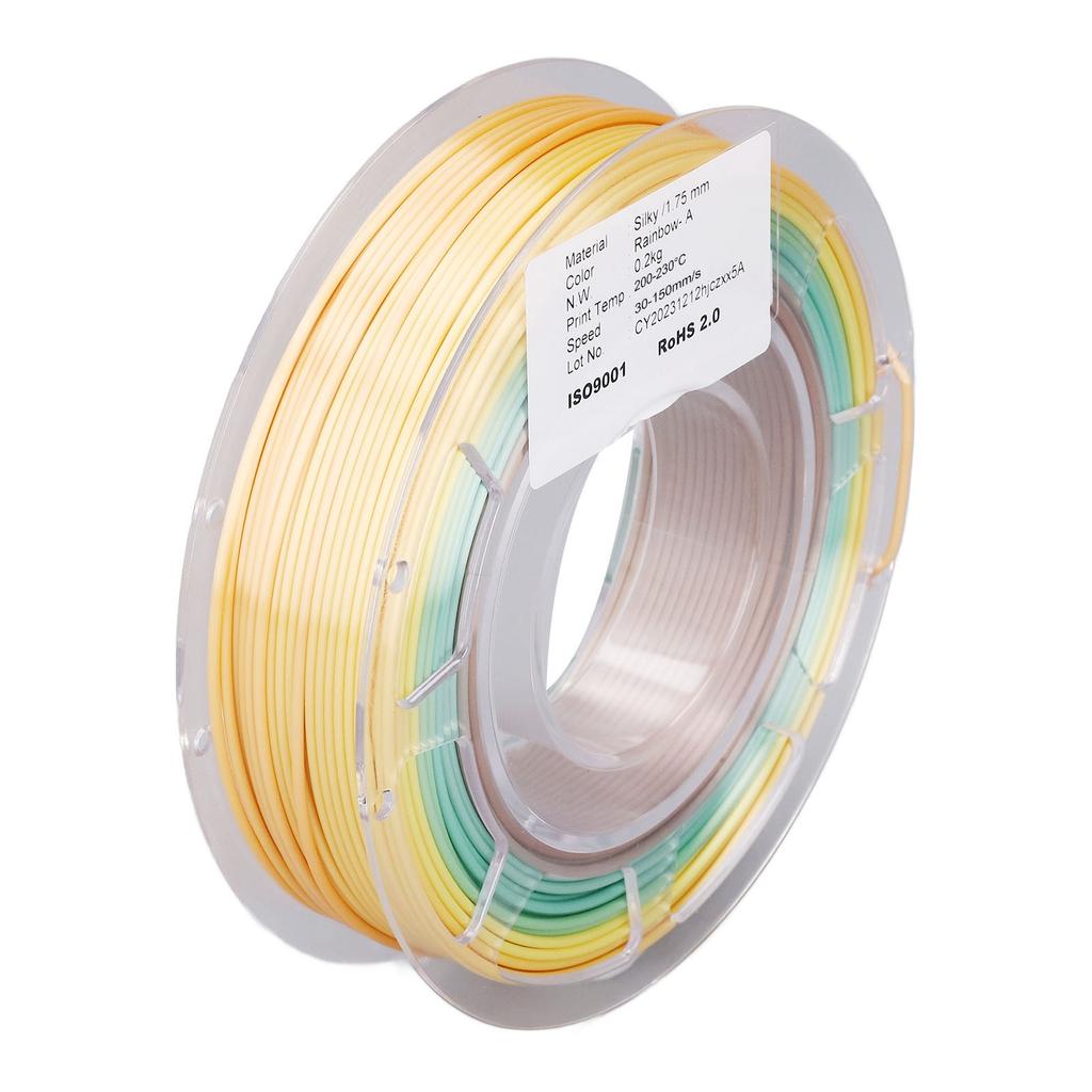 3D Printer PLA Filament 1.75mm Spool Bundle 200g Printing Consumable Silk Shiny Fast Color Gradient