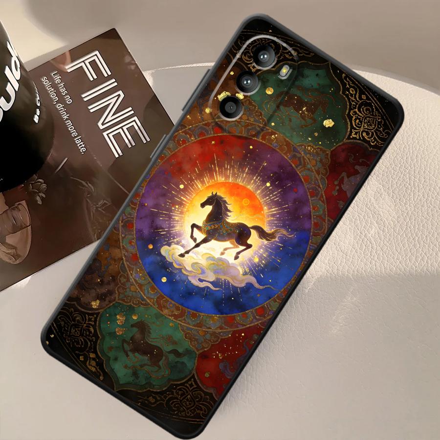 Phone Cover Case for Motorola Moto G53 G30 G60s G32 G50 Edge 20 Pro 30 Lite G71 G52 G51 G73 G22 Edge40 Cartoon Cool Dragon Horse