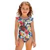 Girls One Piece Swimsuit Floral Print Sleeveless Summer Beachwear Kids Swimwear Comfortable Fit Lightweight Fabric