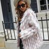 Personalized contrasting color pattern imitation fur short coat women's popular autumn and winter new models