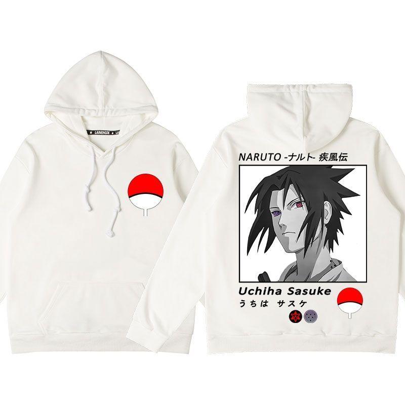Naruto Anime Co-marqué Sweat Hommes Automne À Capuche Plus Velours Tout-match Hong Kong Style Ins Tendance Naruto Sasuke Veste