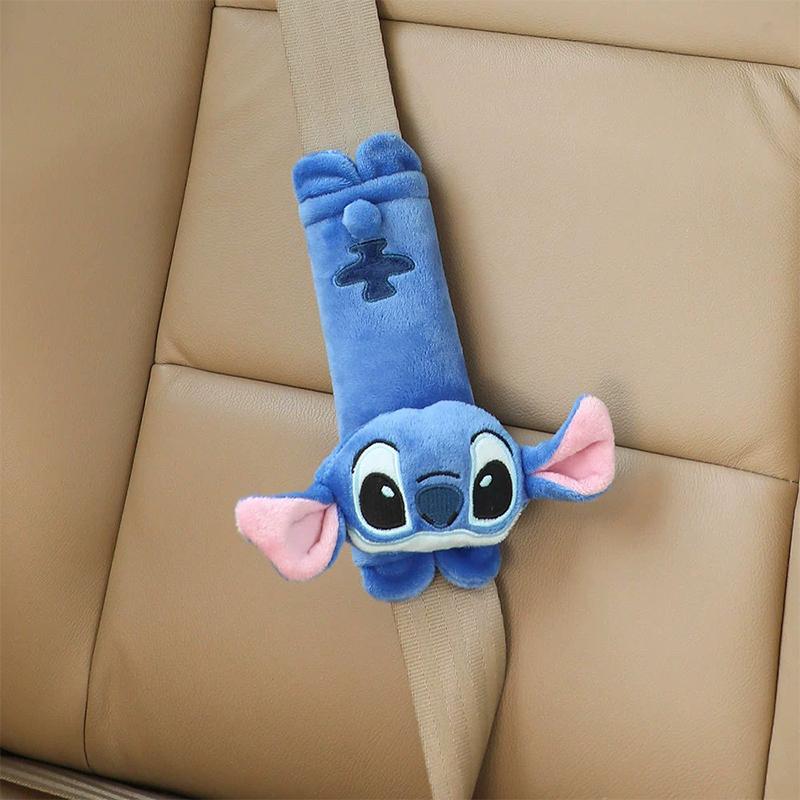 Disney Stitch Seat Belt Protective Cover Cute Cartoon Soft Plush Car Shoulder Belt Fashion Car Inside Decoration Doll BIrthday Gifts