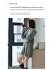 Women's Hooded Mid-Length Wool Sweater Dress, Loose-Fitting Knitted Outerwear, Solid Color, Long-Sleeved