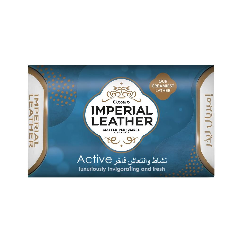 Cussons Imperial Leather Soap 175 G Active Bathing Bar, Rich Creamy Lather, Long-lasting Fragrance (pack of 4)