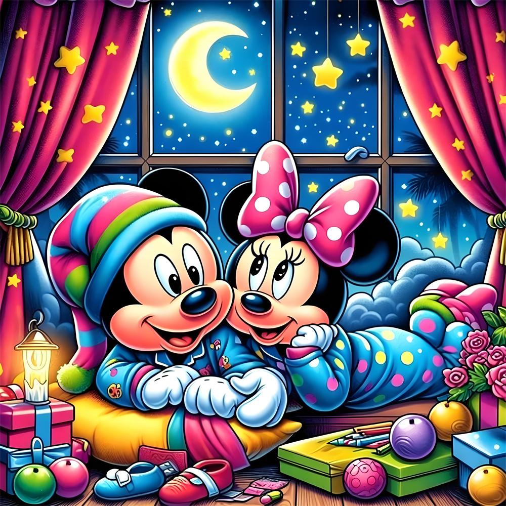 Disney ציור יהלומים 5D מיקי מיני ערכת פסיפס תפר צלב קישוט לבית מדבקת קיר מתנה בעבודת יד DIY