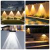 ZYXWZI Solar Outdoor Fence Light Garden Light with 3 Color Temperatures (DaylightNaturalWarm White) - Ideal for Nameplates, Indicators, Entrances,