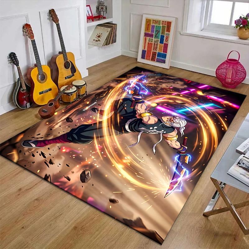 Uzui Tengen3Printed Area Rug Carpet for Bedroom Living Room Home Decor Rugs Mat Non Slip Mat Rug for Bedside