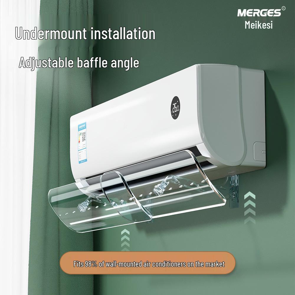 Retractable Wall-Mounted Transparent Air Conditioner Wind Deflector