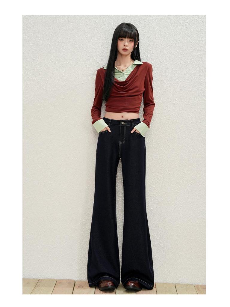 Winter 2025 American Retro High Waist Wide-Leg Women's Jeans