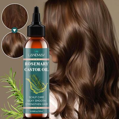 ROSEMARY CASTOR OIL-Scalp Care-SILKY SMOOTH,STRENGTHEN HAIR-Suitable for All Hair Types, 120ml