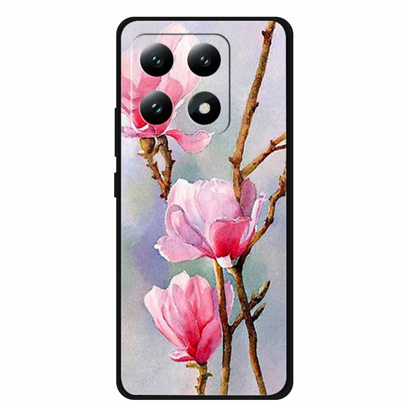 For Xiaomi 15T 5G Case Colorful Flowers Soft Silicone TPU Back Case For Xiaomi 15T Pro 5G Capa Boho Colorida Anti-Scratch Cover