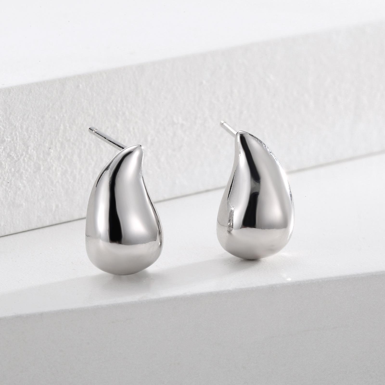 

Трендовые серебристые серьги 2024 года, нишевый дизайн, высококлассный холодный стиль: Темперамент интернет-знаменитости, простой и стильный. H02231, 2.4g серебряный