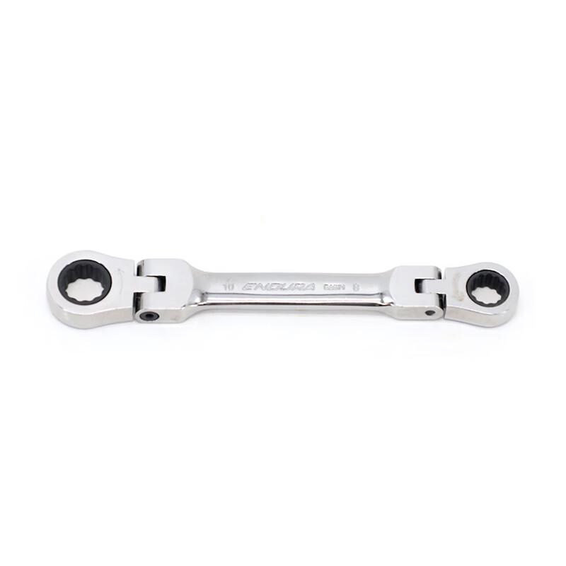 Endura Flexible Head Double Box End Ratchet Wrench 8x10mm