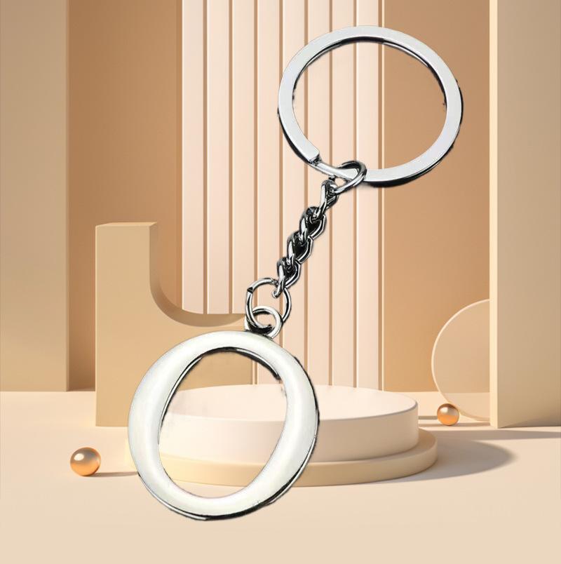 

Elegant Zinc Alloy Letter Keychain - Unique Pendant Design for Women s Bags