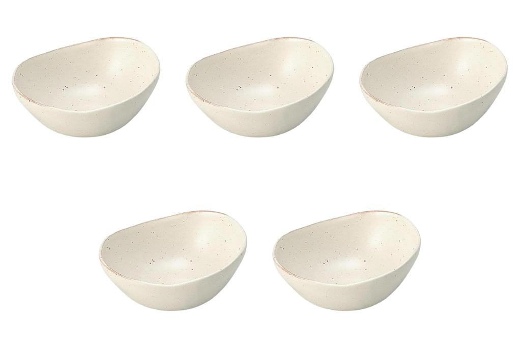 Set of 5 Orge Delica 18cm Pickle Bowls x x Oval Bowl Setomonohonpo [17.5 14.5 7.4cm]