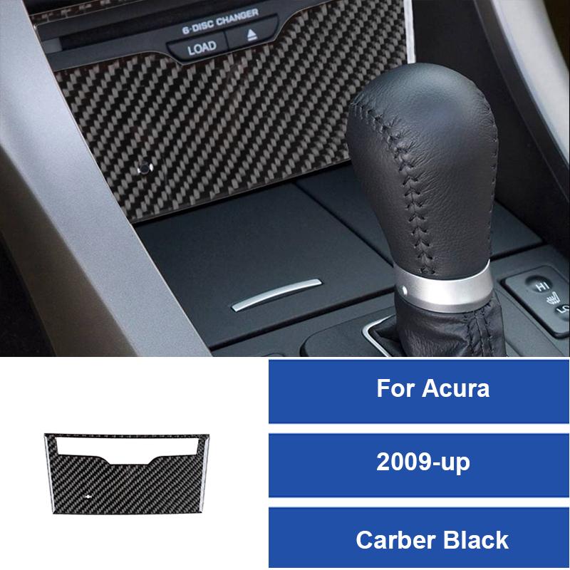 Real Carbon Fiber Sticker For Acura TSX 2009-up Navigation Radio Shift Cup Lift Panel Car Accessories Interior decorative