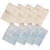 Copa Corporation Pulsui Cloth 8-Piece Set, White & Sky Blue, Cleaning Cloths, Natural Pulp, Made In Japan