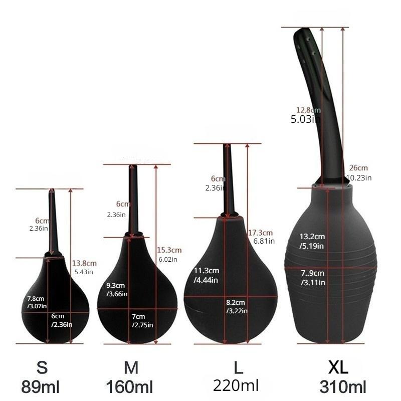 Silicone Cleaning Enema Bulb Safe Flow Flush Cleaning Tool for Anus Vagina Reusable Cleaning Syringe Kit Personal Hygiene Aid