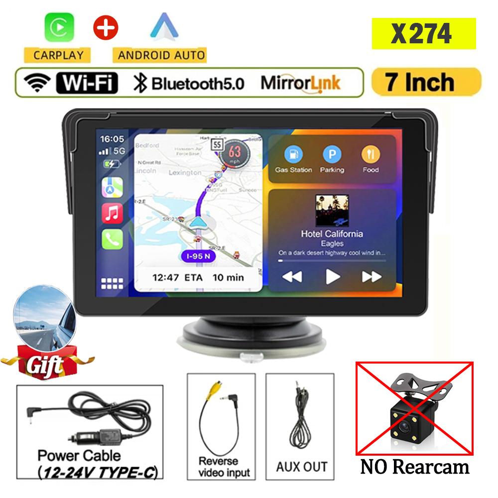 4.3/7Inch Car Radio Multimedia Portable Wireless CarPlay Android Auto Video Player Touch Screen With USB AUX For Rear View Camer