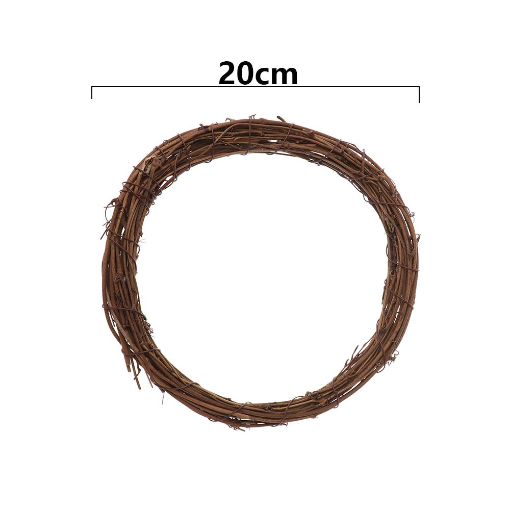 8-30CM Hot Christmas Artificial Wreath Wicker Vine Ring Round/Heart Shape Festival DIY Craft Rattan Garland Xmas Party Decor