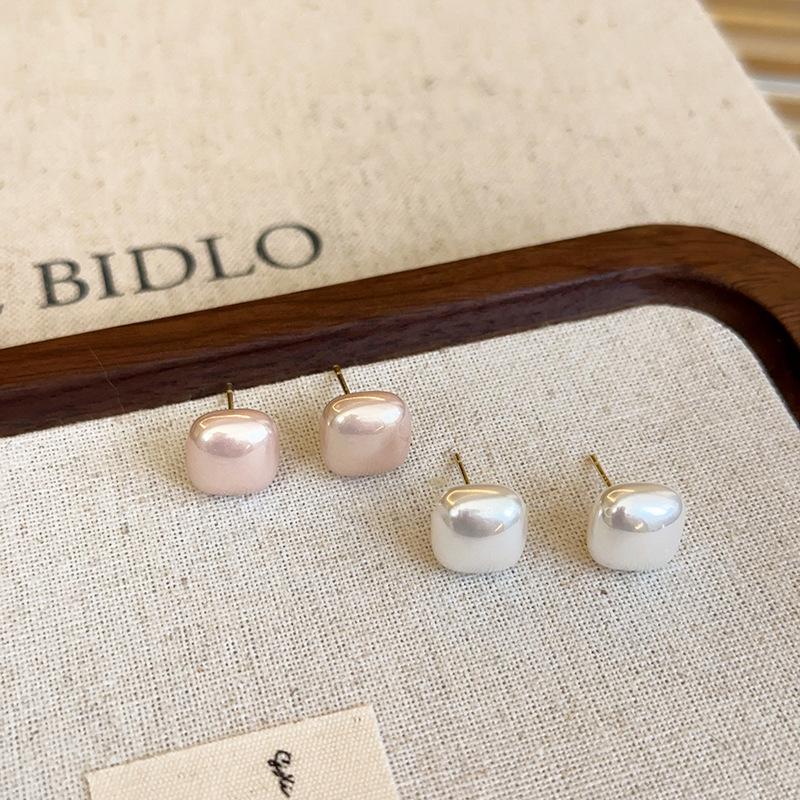 Vierkante Oorbellen met Stift voor Vrouwen, Lichte Luxe, Niche, Verfijnde en Elegante Stijl Oorbellen, Nieuw Model, Eenvoudige en Veelzijdige Oor Accessoires