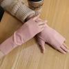 1/2pairs Autumn and Winter Warm Gloves Women's Winter German Velvet Half Finger Plus Velvet Open Finger Telefingers Gloves