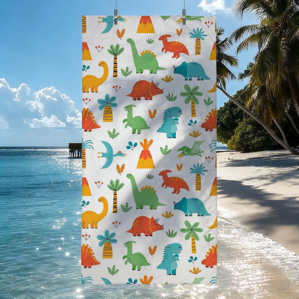 Cartoon Dinosaur cute kid Towel Quick Drying Beach Towels Are Suitable For Swimming Pools Camping Yoga And The Gym