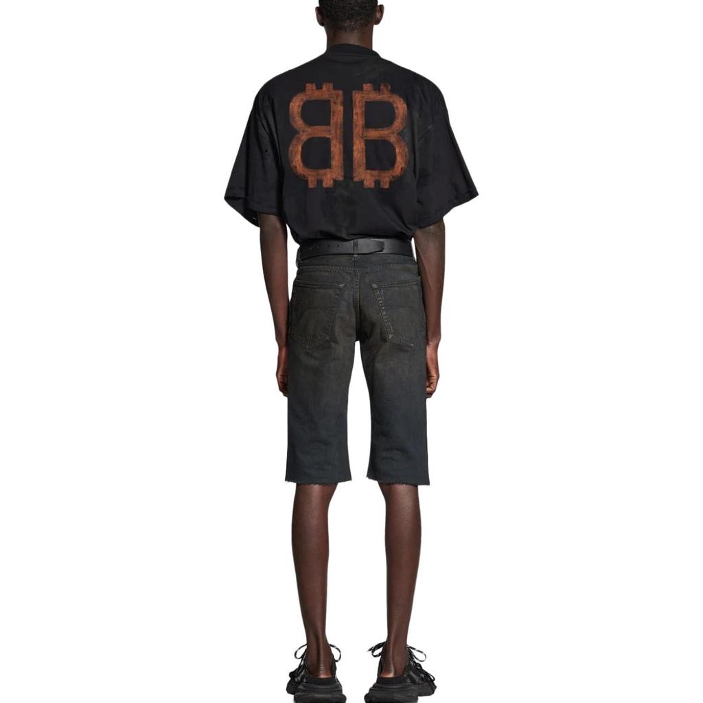 Balenciaga Frayed Edge Denim Shorts 753212TOW532150