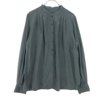ANAYI Long Sleeve Blouse 38 Gray Half Button Women Used