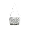 Matin Kim Front Shirring Ribbon Mini Bag Silver
