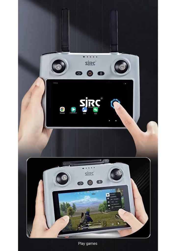 SJRC F22S Drone with 3XR Screen Controller, 8K HD Camera, Three-Axis Gimbal, Long Endurance, Foldable Design.